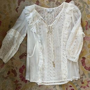 Johnny Was Eyelet Blouse